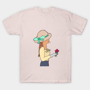 Rosa Holding Flowers Kids T-Shirt